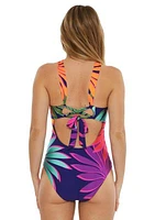 Wailea Palm Reversible One Piece Swimsuit