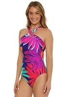 Wailea Palm Reversible One Piece Swimsuit