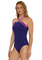 Wailea Palm Reversible One Piece Swimsuit