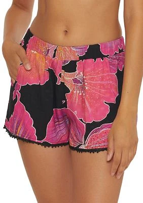 Fleury Floral Pocket Swim Cover Up Shorts