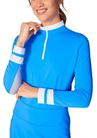 Color Block Half Zip Top