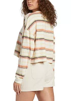 Beach Boyfriend Stripe Pullover Sweatshirt