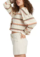 Beach Boyfriend Stripe Pullover Sweatshirt