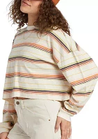 Beach Boyfriend Stripe Pullover Sweatshirt