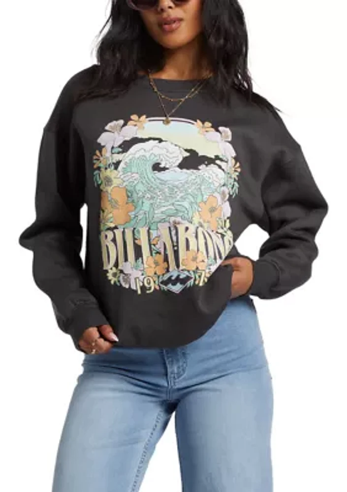 Waves Are Calling Graphic Pullover