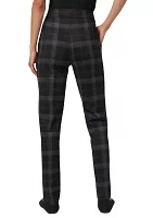 Women's Pull On Plaid Printed Pants