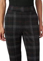 Women's Pull On Plaid Printed Pants