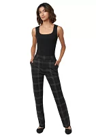 Women's Pull On Plaid Printed Pants