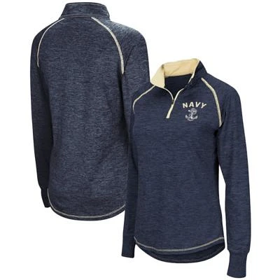 Navy Midshipmen NCAA Midshipmen Bikram Lightweight Fitted Quarter-Zip Long Sleeve Top