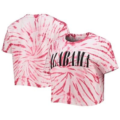 Alabama Crimson Tide NCAA Showtime Tie-Dye Crop T-Shirt