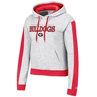 NCAA ed Georgia Bulldogs Tri-Blend Boxy Cropped Pullover Hoodie