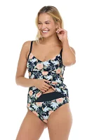 Piper Botanical V-Neck Tankini Swim Top