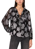 Women's Metallic Star Blouse