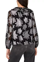 Women's Metallic Star Blouse