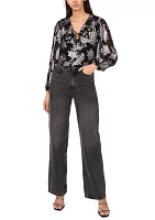 Women's Metallic Star Blouse