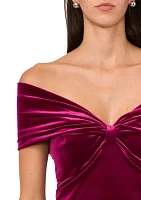 Women's Off the Shoulder Velvet Top