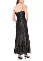 Women's Metallic Animal Print Dress