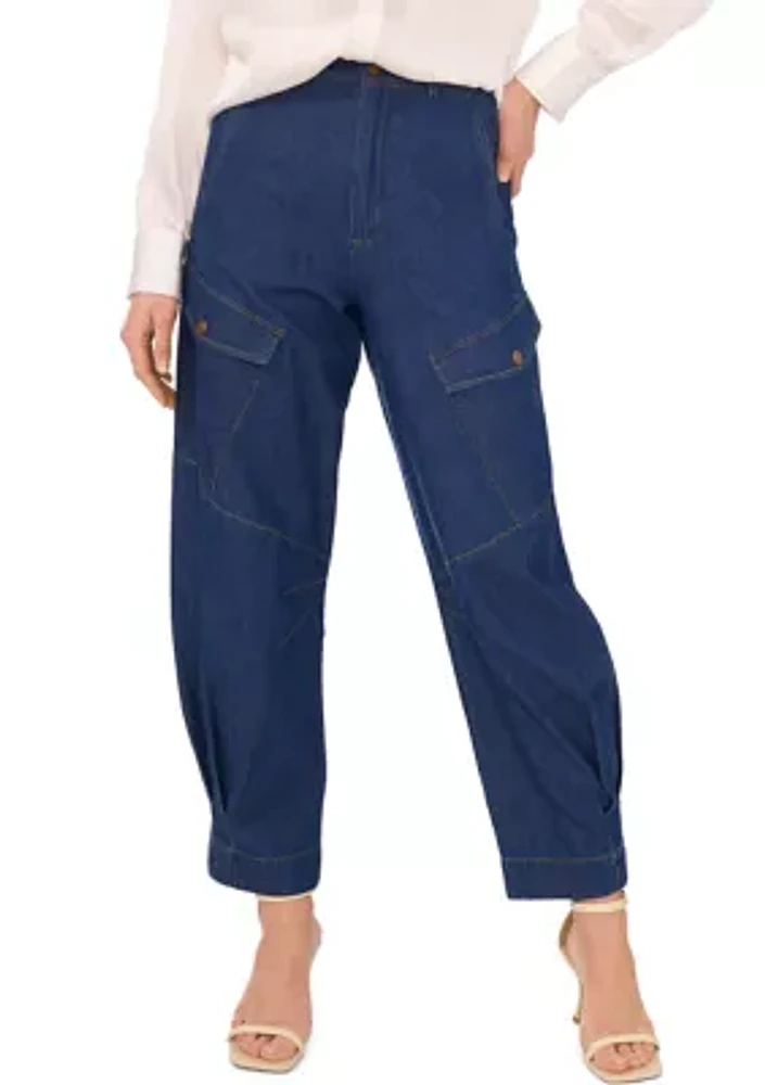 Women's Cargo Tie Denim Pants