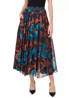 Women's Printed Midi Skirt