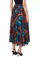 Women's Printed Midi Skirt