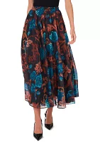 Women's Printed Midi Skirt