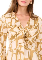 Women's Printed Silk Top