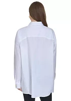 Women's Oversized Classic Button Up Shirt