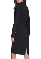 Women's Long Sleeve Zip Collar Dress