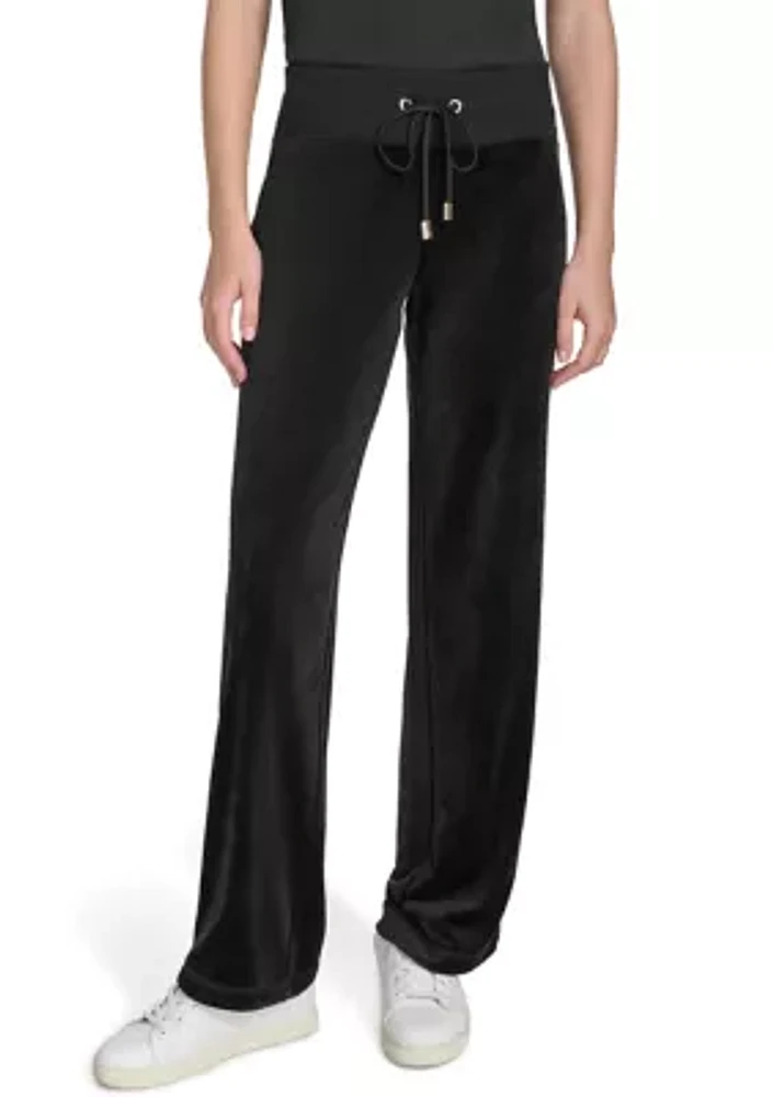 Women's Rib Velour Pull On Pants