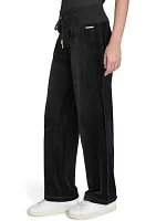 Women's Rib Velour Pull On Pants