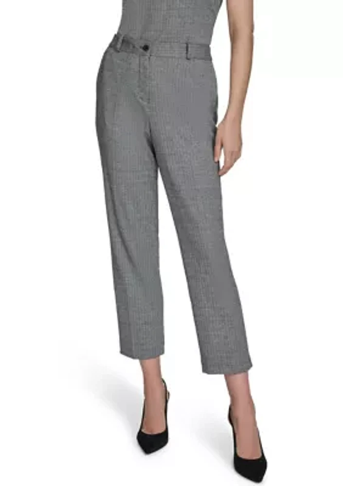 Women's Herringbone Knit Ankle Pants