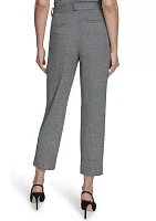 Women's Herringbone Knit Ankle Pants