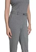 Women's Herringbone Knit Ankle Pants