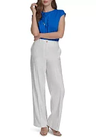 Women's Wide Leg Scuba Crepe Pants