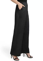 Women's Wide Leg Satin Pants