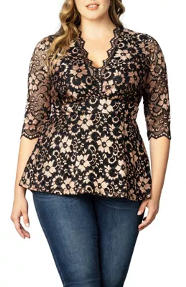 Women's Plus Luxe Lace Top