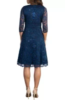 Women's Mademoiselle Lace Cocktail Dress with Sleeves