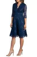 Women's Mademoiselle Lace Cocktail Dress with Sleeves