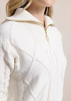 Women's Marta Cable Knit 1/4 Zip Sweater