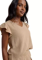 Women's Arden Ruffle Sleeve Top