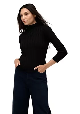 Women's Ribbed Mock Neck Sweater