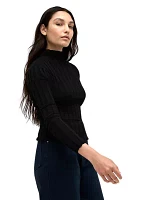 Women's Ribbed Mock Neck Sweater