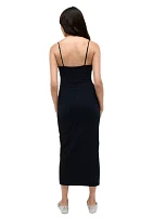 Women's Pinstripe Compression Slip Dress