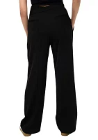 Women's Crossover Waist Wide Leg Pants