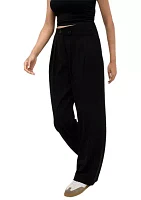 Women's Crossover Waist Wide Leg Pants