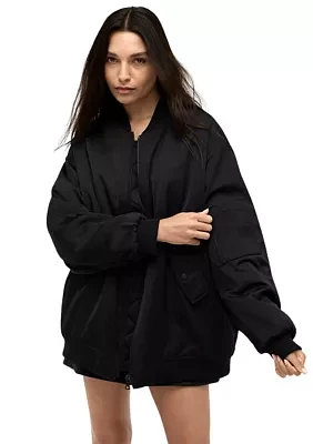 Women's Oversized Bomber Jacket