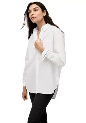 Women's Long Sleeve Pocket Oversized Shirt