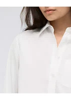 Women's Long Sleeve Pocket Oversized Shirt