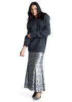 Women's Sequin Midi Skirt