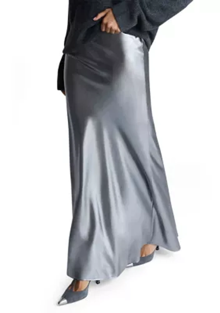 Women's Satin Maxi Skirt